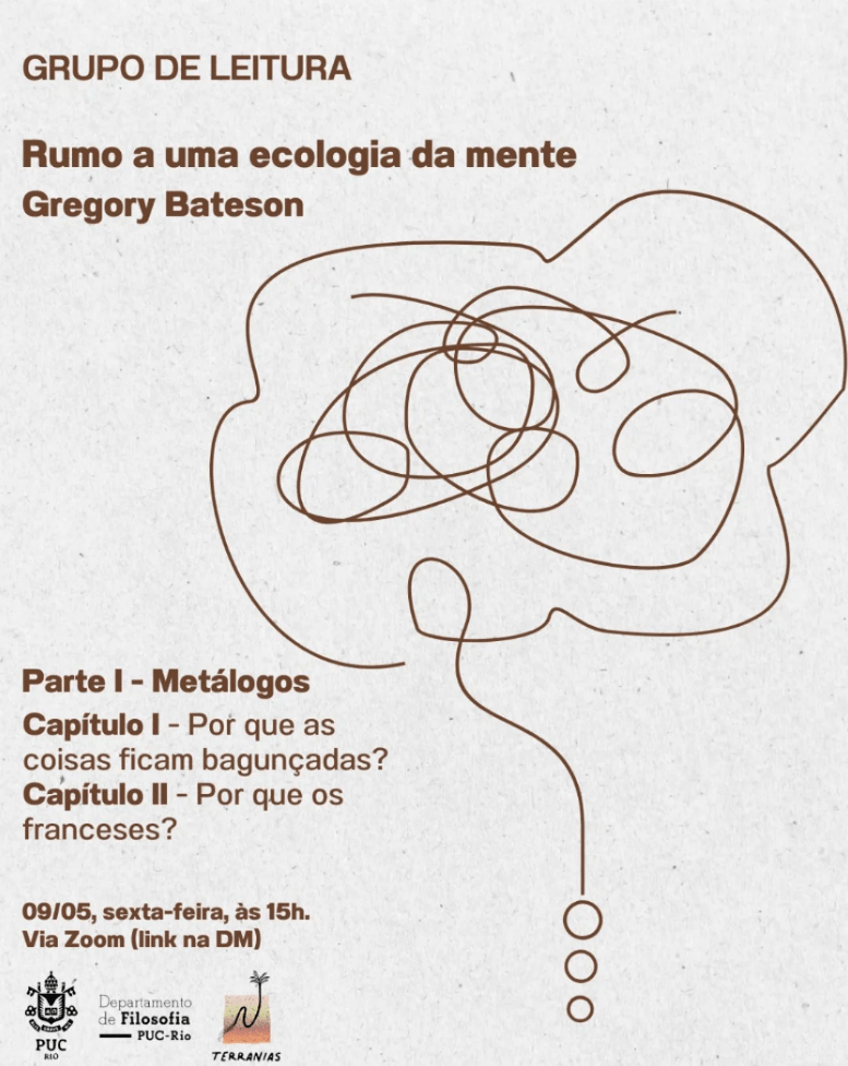 Primeiro encontro do grupo de leitura Rumo a uma ecologia da mente, de Gregory&nbsp;Bateson